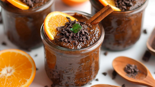 Mushroom Chocolate Orange Chia Pudding