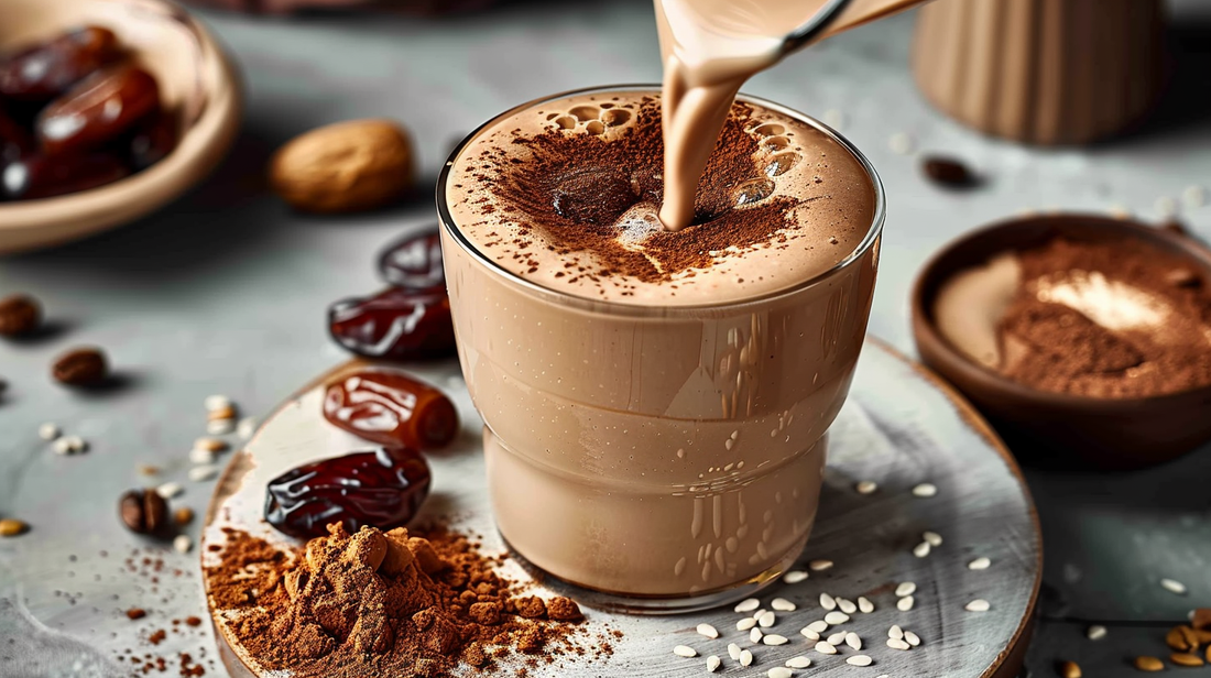 Tahini Date Mushroom Coffee Smoothie