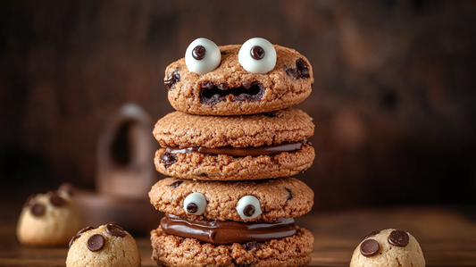 Halloween Spooky Chocolate Chip Mushroom Coffee Cookies