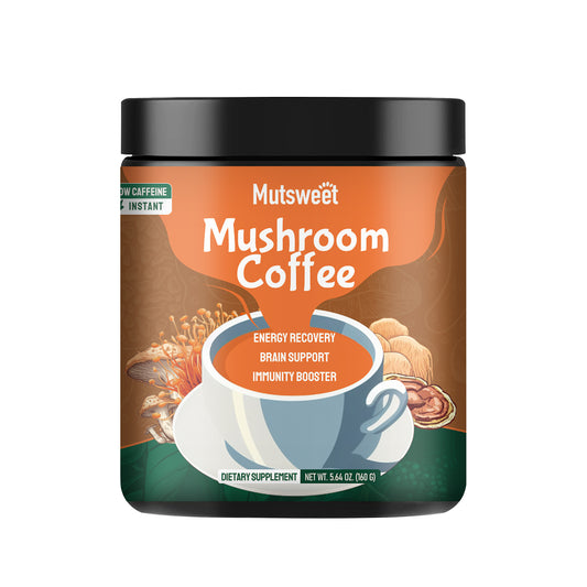 Mutsweet 13 in 1 Mushroom Coffee Powder with Adaptogens Rhodiola for Immune Energy