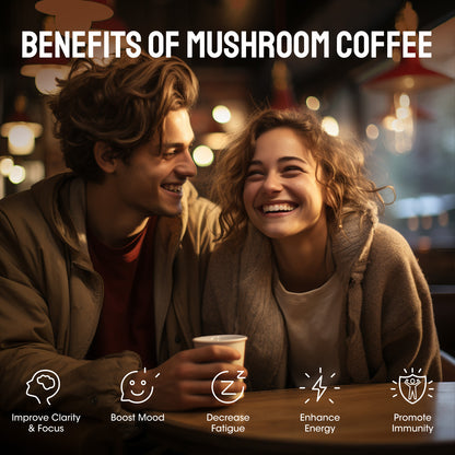 Mutsweet 13 in 1 Mushroom Coffee Powder with Adaptogens Rhodiola for Immune Energy