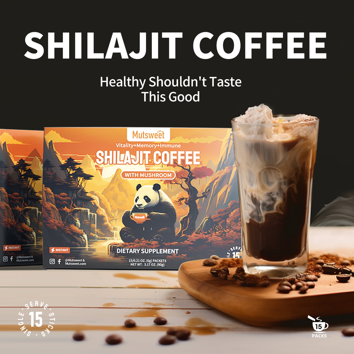 Shilajit Coffee with Mushroom