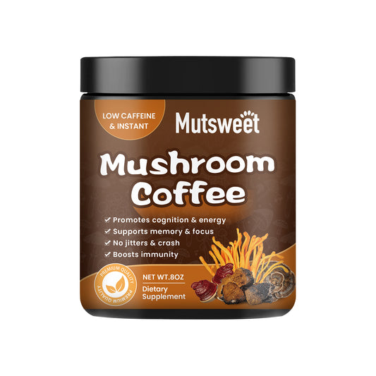 Mutsweet Mushroom Coffee Powder Blend Supplement for Smoothies Latte